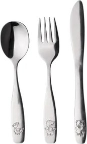 Súprava detských príborov (3 ks) Zvieratká, nerez%