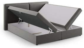 Sivá boxspring posteľ s úložným priestorom 180x200 cm Arendal – Cosmopolitan Design