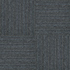 Balta, Kobercový štvorec Sonar Lines 4578 čiernomodrý 50 x 50 cm, chodba / predsieň