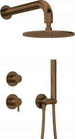 Podomietkový sprchový set, brúsený bronz Deante Silia BQS_N74M