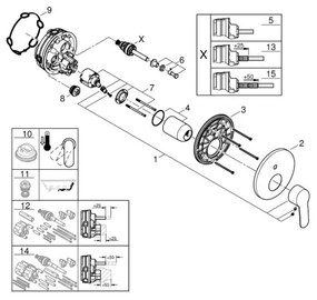 GROHE 24052002 - Batéria EUROSTYLE COSMOPOLITAN lesklý chróm