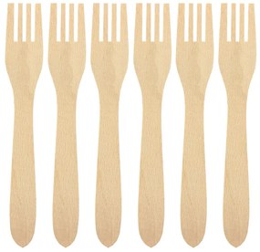 AMADEA Sada drevených vidličiek 5 + 1 zadarmo, dĺžka 18 cm