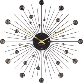 Nástenné hodiny Sunburst XL čierne