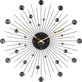 Nástenné hodiny Sunburst XL čierne