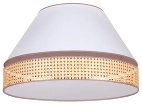 Duolla - Stropné svietidlo AVIGNON 3xE27/15W/230V pr. 60 cm biela/ratan