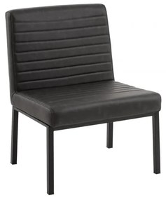 furniture-nabytek.cz - Čalúnená stolička Wingston z umelej kože a kovu, nosnosť 250 kg, šedá