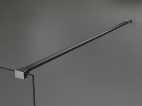 Mexen Kioto, sprchová zástena Walk-In 130 x 200 cm, 8mm číre sklo biely vzor, grafitový profil, 800-130-101-66-85