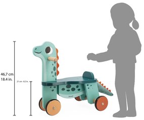 Drevené odrážadlo - dinosaurus