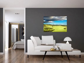 Obraz - Zelená krajina s pahorkami (90x60 cm)