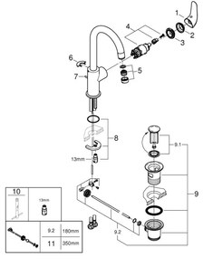 GROHE 24330001 - Umývadlová batéria EUROSMART, veľkosť L, lesklý chróm