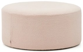 Svetloružový taburet z textílie buklé Kaeli – Kave Home