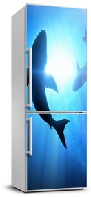 Nálepka fototapeta chladnička Siluety žralokov FridgeStick-70x190-f-69178156