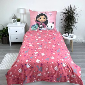 Bavlnené detské obliečky na jednolôžko 140x200 cm Gabby's Dollhouse - Jerry Fabrics