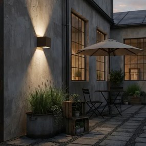 Ideal Lux - LED Vonkajšie nástenné svietidlo ATOM LED/12W/230V IP54 hnedá