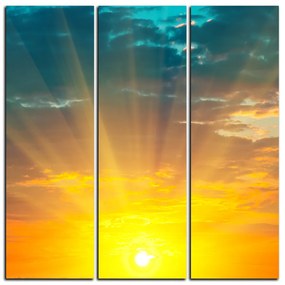 Obraz na plátne - Západ slnka - štvorec 3200B (105x105 cm)