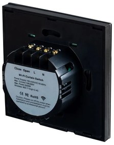 MILIO Sklenený dotykový vypínač pre rolety WIFI - čierny