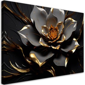 Gario Obraz na plátne Zlatosivý lotosový kvet Rozmery: 60 x 40 cm