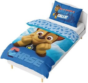 Bavlnené posteľné obliečky Labková patrola – Paw Patrol - motív policajt Chase - 100% bavlna - 70x90 cm + 140x200 cm