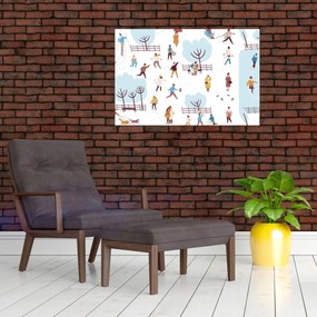 Obraz - Veselá zima (90x60 cm)