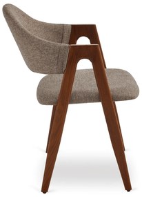 PROXIMA.store - Čalúnená jedálenska stolička RUIZ FARBA: béžová, FARBA NÔH: orech