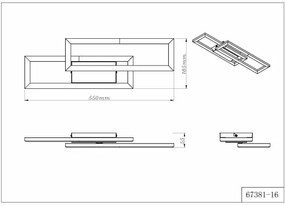 Globo 67381-16 - LED stropné svietidlo WILTON LED/16W/230V 3000/4000/6000K