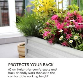 Blumfeldt Blum High Grow Straight, vyvýšený záhon, 100x60x100cm, 600l, oceľ