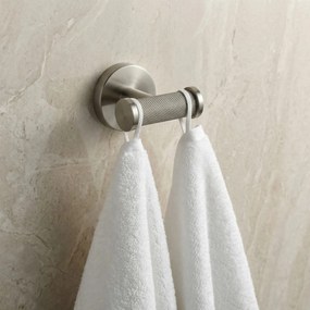 Kúpeľňový vešiak dvojitý REA MODERN 6612 nikel kartáčovaný