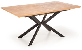 Rozkládací jídelní stůl LEGARTO 160 cm přírodní dub/černý