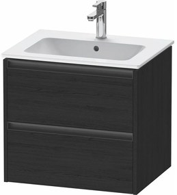 DURAVIT Ketho 2 závesná skrinka pod umývadlo, 2 zásuvky, 610 x 480 x 550 mm, dub čierny, K25262016160000