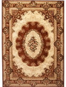 Kusový koberec klasický vzor hnedý . 180x260cm