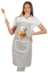 Kuchynská zástera Burger EMI, sivá