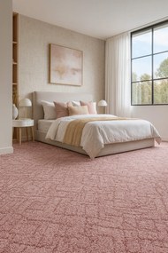 AKCIA: 80x475 cm Koberec metráž Bossanova 62, šíře, ružová, filc, obývacia izba, ITC