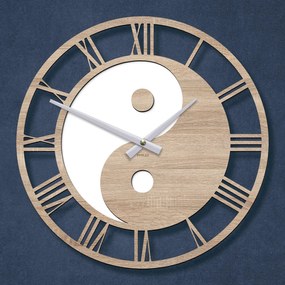 DUBLEZ | Nástenné hodiny s obrazom Jin jang