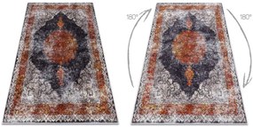 Koberec MIRO 51186.808 Rozeta, ramka - granát / medený