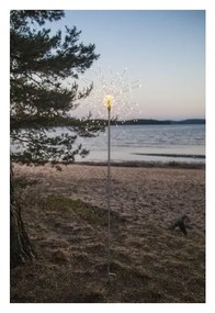Vonkajšia zapichovatelná svetelná dekorácia Star Trading Outdoor Firework Flattio, výška 110 cm