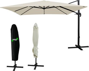 Garden Line ROMA GARDEN SLNEČNÍK 3 x 3 M BEŽOVÝ S OBALOM
