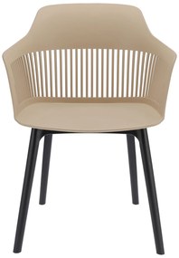 Dekorstudio Plastová záhradná stolička CORNIDO béžovo-čierna