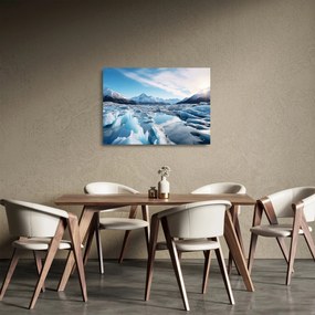 Sklenený obraz - Ľadovcové útvary (70x50 cm)