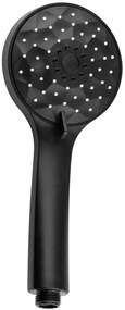Sapho, Ručná masážná sprcha, 4 režimy, priemer 101mm, ABS/čierna mat, 1204-02B
