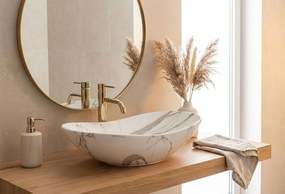 Rea Royal, umývadlo na dosku 62 x 36 cm, imitácia kameňa lava - matná, REA-U8598