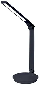 Stolná LED lampa s okrúhlou základňou čierna