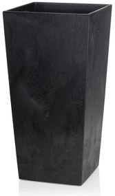 PLASTOVÝ KVETINÁČ PORTO 57X29X29 CM IMITÁCIA BETÓNU ČIERNA