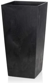PLASTOVÝ KVETINÁČ PORTO 57X29X29 CM IMITÁCIA BETÓNU ČIERNA