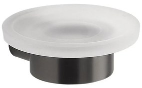 Gedy - Nástenná mydelnička PIRENEI mliečne sklo/metalická sivá