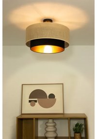 Prisadený luster SARTA 1xE27/60W/230V čierny/juta