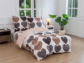 Flanelové obliečky z mikrovlákna STRIPE HEART farebné Rozmer obliečky: 70 x 90 cm | 140 x 200 cm