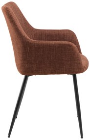 VERA Terakota (textília Basel 44) - MODERNÉ ČALÚNENÉ KABÍNKOVÉ STOLIČKY DO OBÝVAČKY/JEDÁLNE LOFT