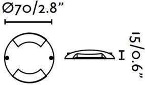 FARO 70547 - LED Vonkajšie zápustné svietidlo KEENAN LED/0,8 W/12V IP67