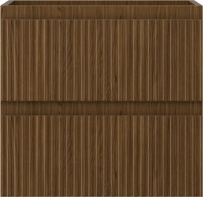 Mexen Rivel, kúpeľňová skrinka 50 cm, 2 zásuvky, drážkovaná, orech, 91A20-05047-2-BFF86