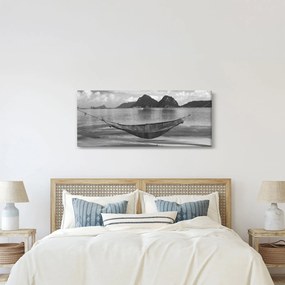 Obraz - Hojdacia sieť na pláži (120x50 cm)